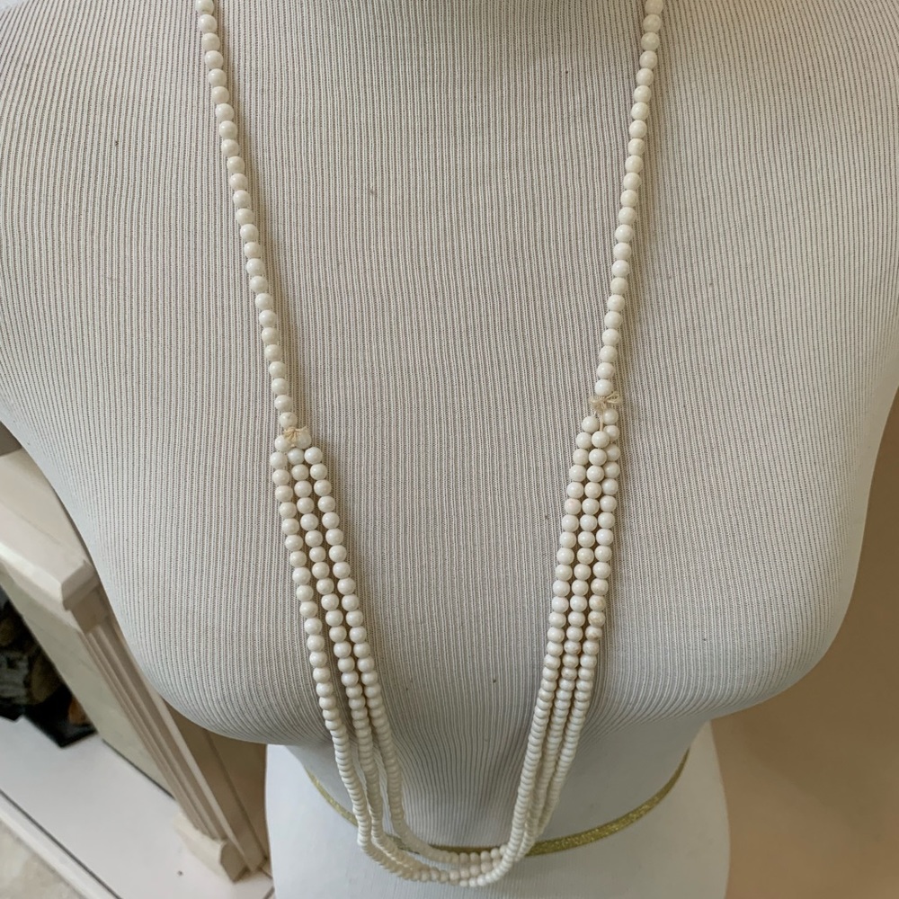 White beaded necklace